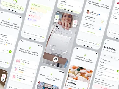 osler v2: AI Virtual Health Assistant - Smart Prescription UIUX ai health assistant ai health companion ai health companion app ai telehealth app clean digital health ui epharmacy app green minimal modern pharmacy app smart health app soft telehealth ui kit telemedicine ui kit virtual health app virtual health assistant virtual health assistant app virtual health ui virtual healthcare app