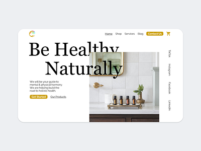 Indigo360 Wellness - Website Landing Page Design: above the fold