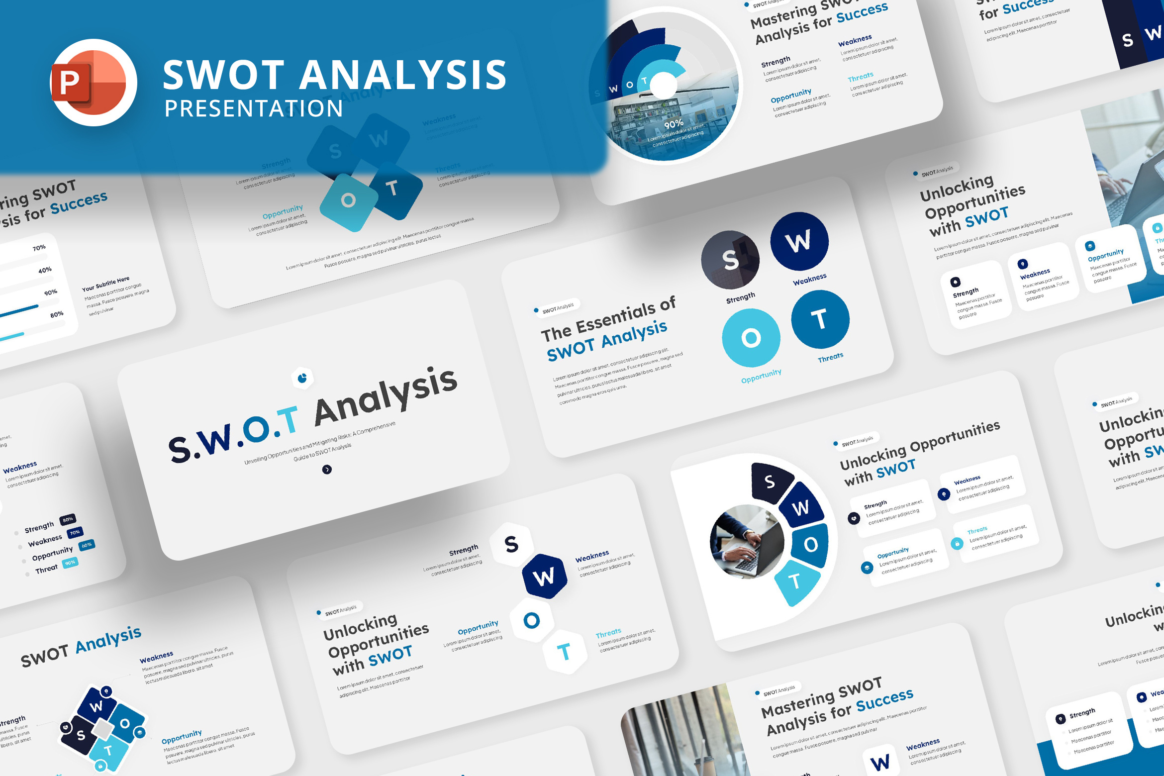 SWOT Business Analysis Infographics by anstudione on Dribbble
