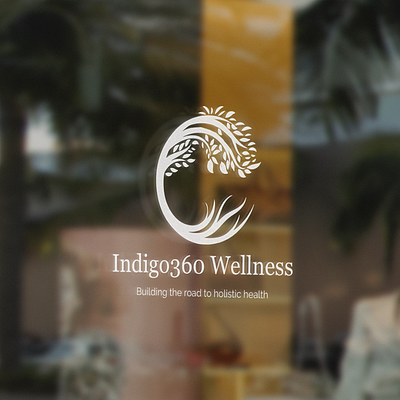 Indigo360 Wellness - Sticker Logo branding illustration indigo360 wellness logo photoshop small business sticker logo