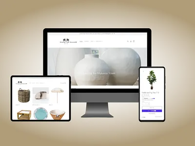 Palm Bungalow - Home Decor app branding bungalow decor design dev development ecommerce figma mobile online palm responsive shopify store ux vases web website