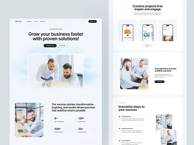 Nexura Digital Agency website agency landing page agency ui design company creative agency creative direction design digital agency landing page portfolio web web design webdesign website