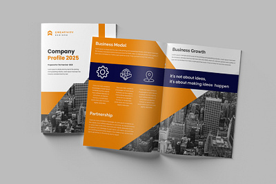 Orange Company profile brochure brochure design