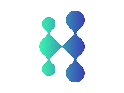 H Fluid Arrows Connect app icon arrow arrows biotech branding connection gradient h logo icon identity landing page letter h logotype mobile app network pharma pharmaceutical tech logo typography vector