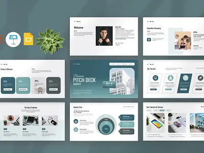 Business Pitch Deck Presentation Template business company deck investor pitch presentation profile proposal startup template