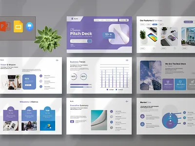 Business Pitch Deck Presentation Template business deck google slide keynote pitch powerpoint presentation template