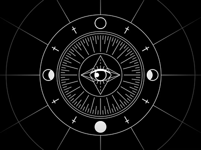 Life and Death of Moon 2d all seeing eye animation cross death design eye of providence gif graphic illuminati illustration life moon moon phases motion time universe vector video