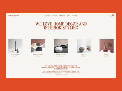 Interior Design Studio Concept ceramics concept decor design studio ecom ecommerce gallery homepage inspiration interior design studio minimal minimalism typography typography experiments web design webdesign