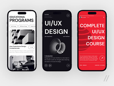 E-Learning Mobile IOS App for Designers android animation app courses dashboard design design app e learning education elearning ios mobile mobile ui motion online purrweb startup ui uiux ux
