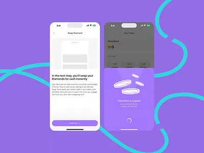 Pulse Animation animation coin diamond feed live live feed live streaming pulse purple skeleton ui swap tiktok wallet