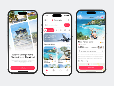 Travel Mobile App app booking booking ticket clean clear destination holiday journey mobile mobile agency mobile app mobile design mobile travel ticket tour tourism travel traveling travelling trip