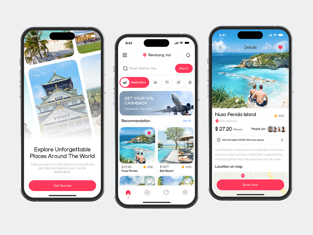 Travel Mobile App by Anam Khoirul for Korsa on Dribbble