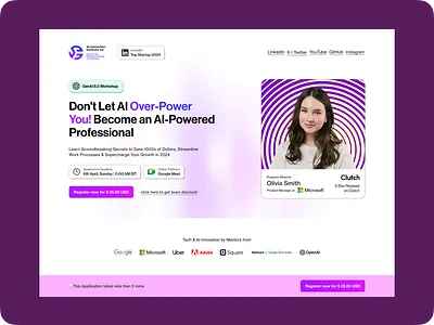 Sales Course Funnel – High-Converting Landing Page ai course sales page conversion optimization course landing page e learning uiux figma design high converting funnel landing page design lead generation page marketing funnel online course funnel sales funnel design uiux