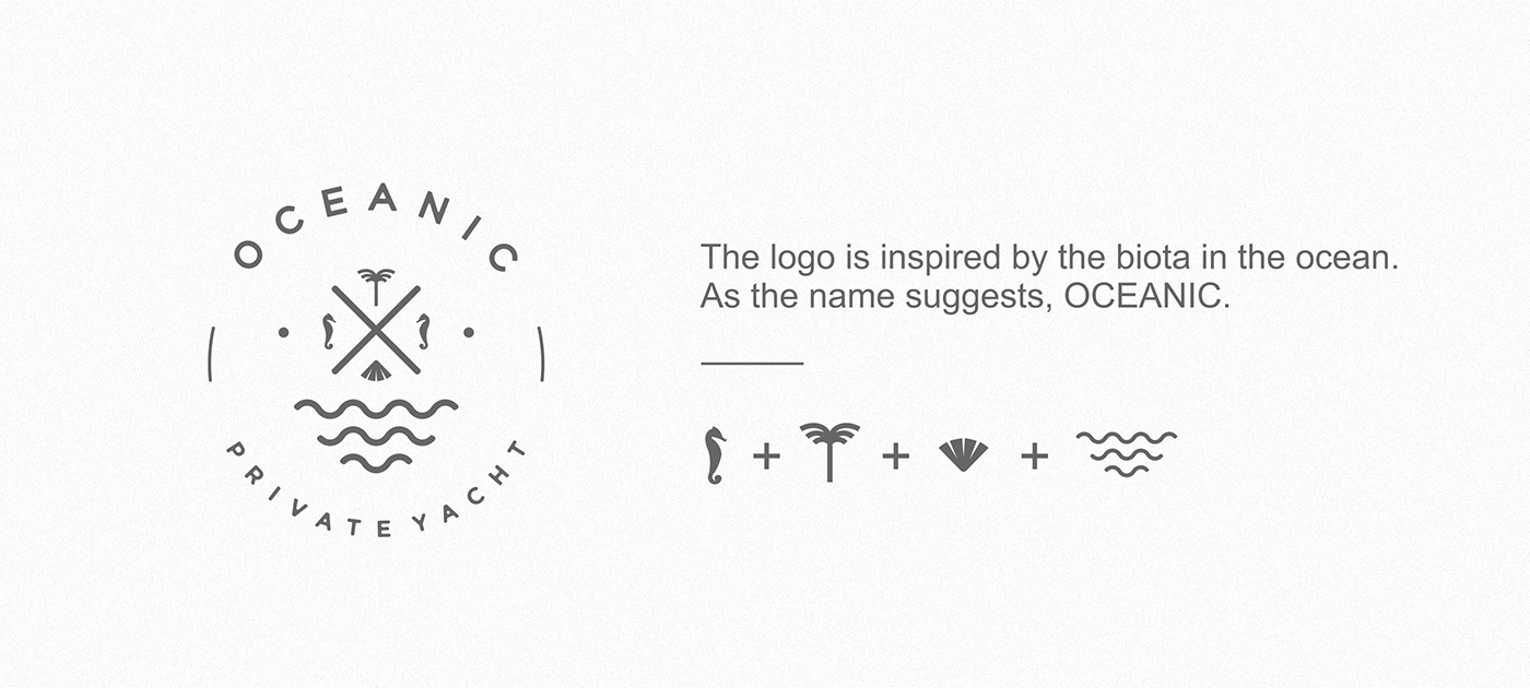 Example of Oceanic Private Yacht Logo Branding