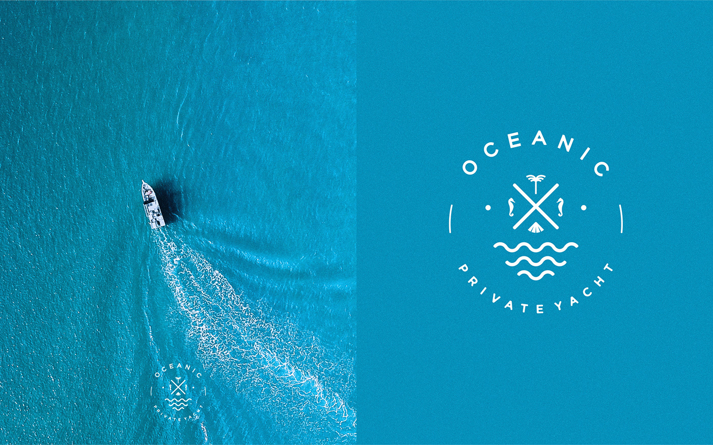 Example of Oceanic Private Yacht Logo Branding