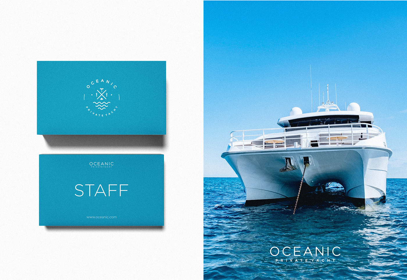 Example of Oceanic Private Yacht Logo Branding