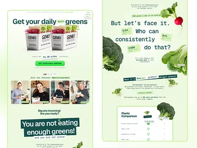 Micro-greens landing landing page product design ui ux web design