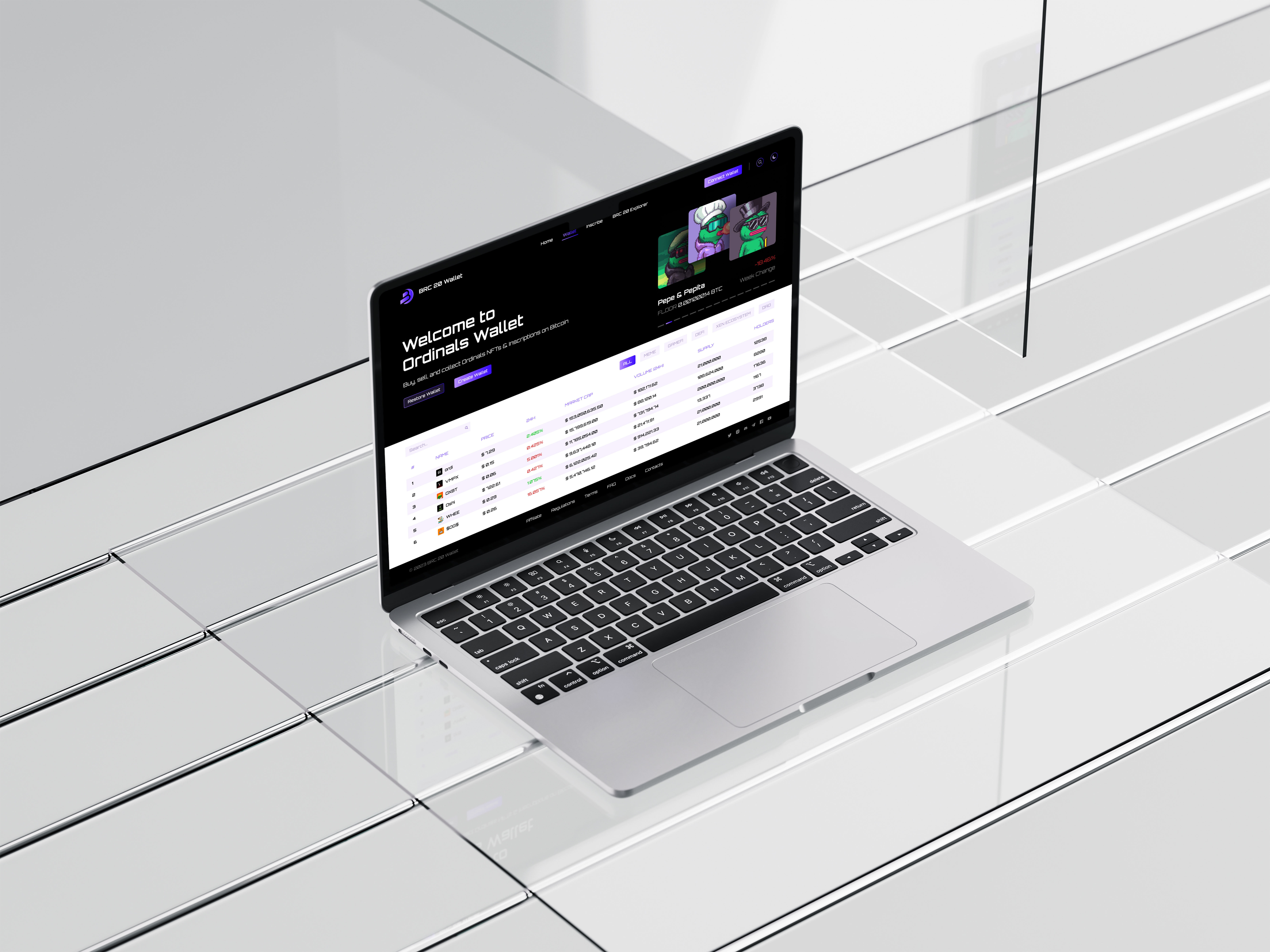 UI UX Dashboard for BRC20 Wallet Web3 App crypto crypto app crypto dashboard crypto trading crypto wallet dashboard dashboard design dashboard interface dashboard ui digital wallet product design saas trading trading app trading dashboard ui uiux wallet app web design web3