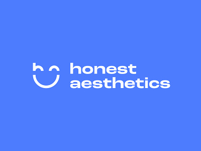 Honest Aesthetics brand branding design eyes face ha honest icon icons identity illustration logo logomark mark monogram smile smiley face type typography vector