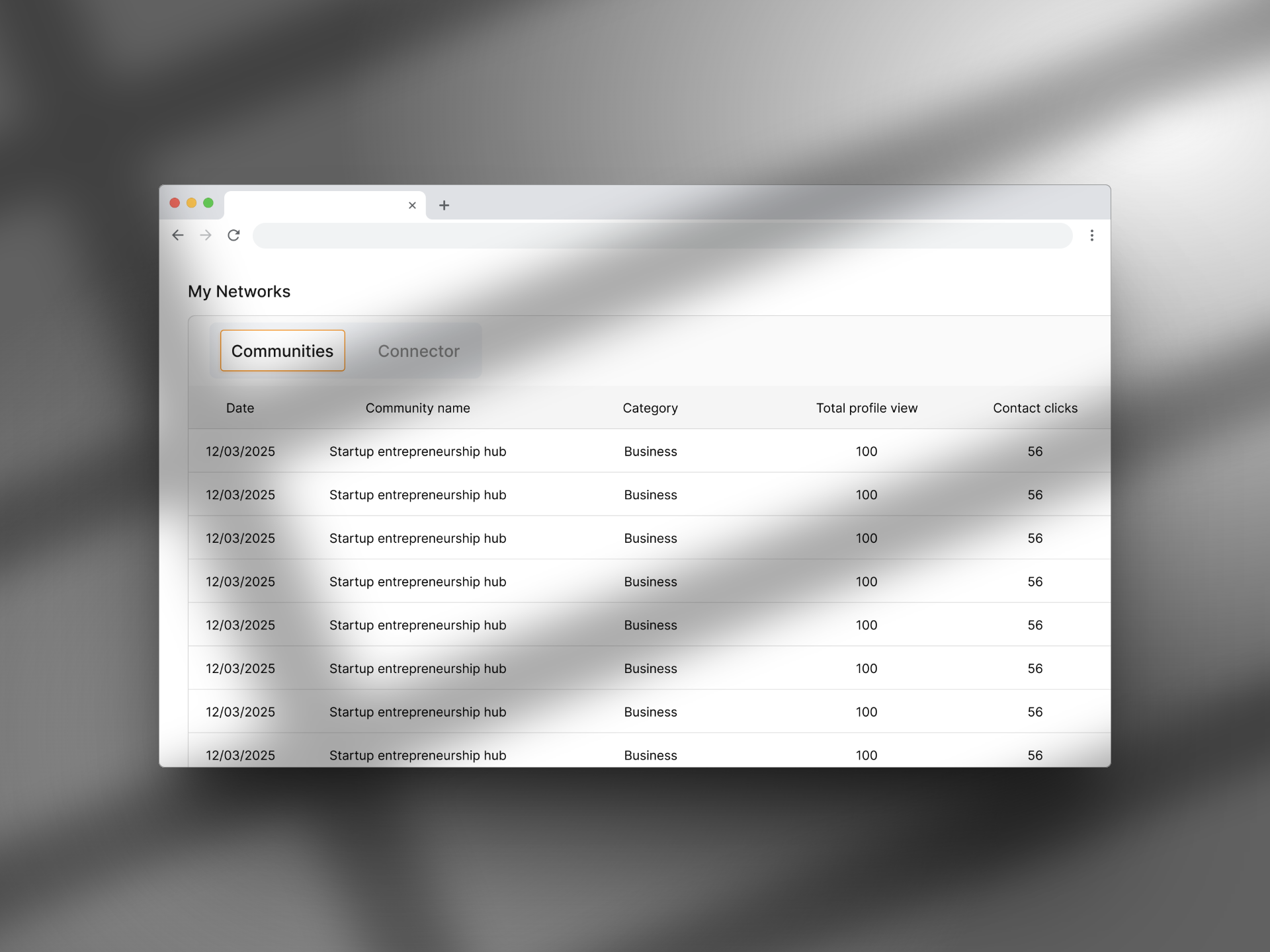 Example of Web App Design UI UX