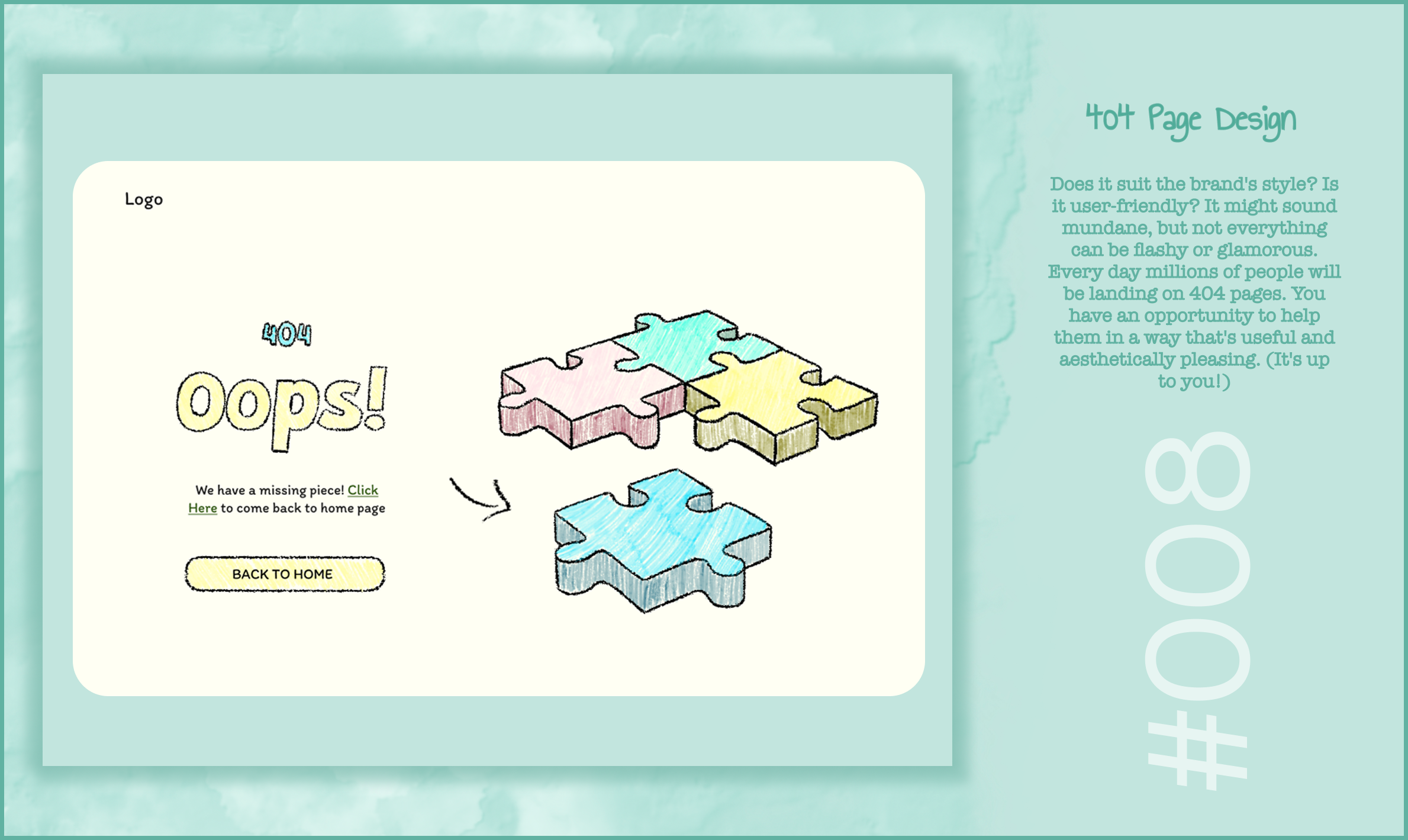 DailyUI008 - 404 Page Design 404 challenge dailyui design ui