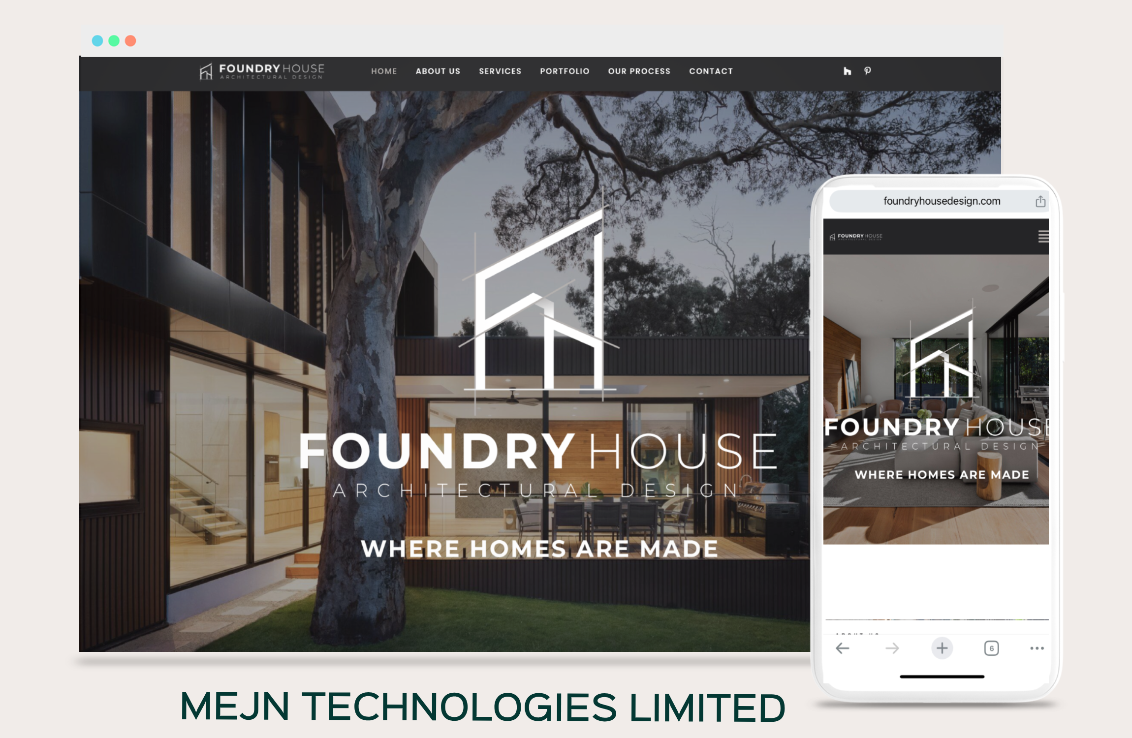 Example of Architectural Website Design