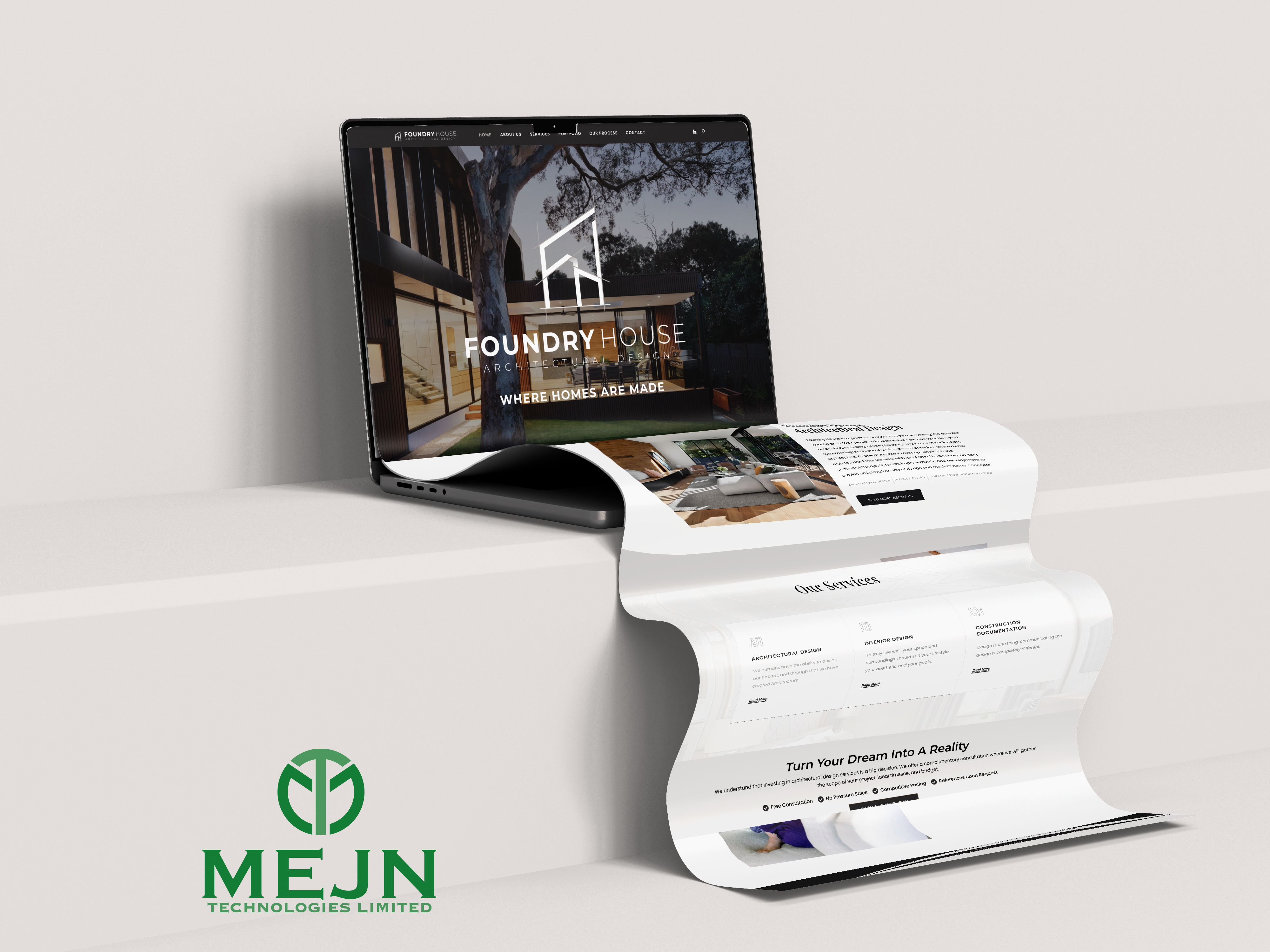 Example of Architectural Website Design