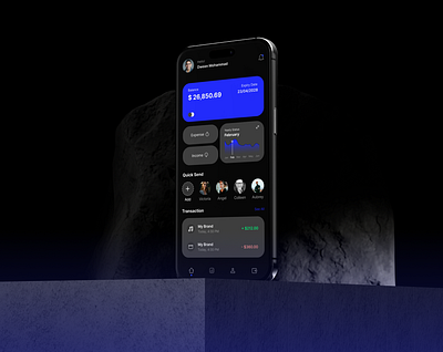Finance Mobile App UI Design Concept app design appdesign bankingapp darkmodeui designdaily expensetracker finanace finance mobile app financeapp financialdashboard fintech fintechdesign mobile app mobileui moneymanagement uidesigninspo
