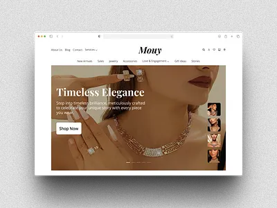 E-commerce luxury jewelry website e commerce ui ui design uiux design visual design web design
