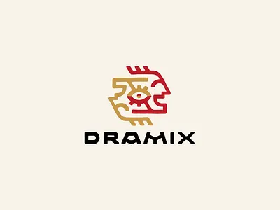 Dramix character drama eye logo logotype mask theater