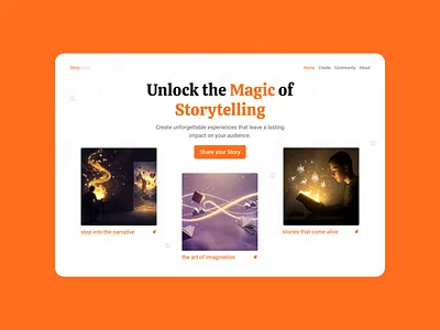 A Storytelling Website Hero Section hero section ui ui design visual design website website design