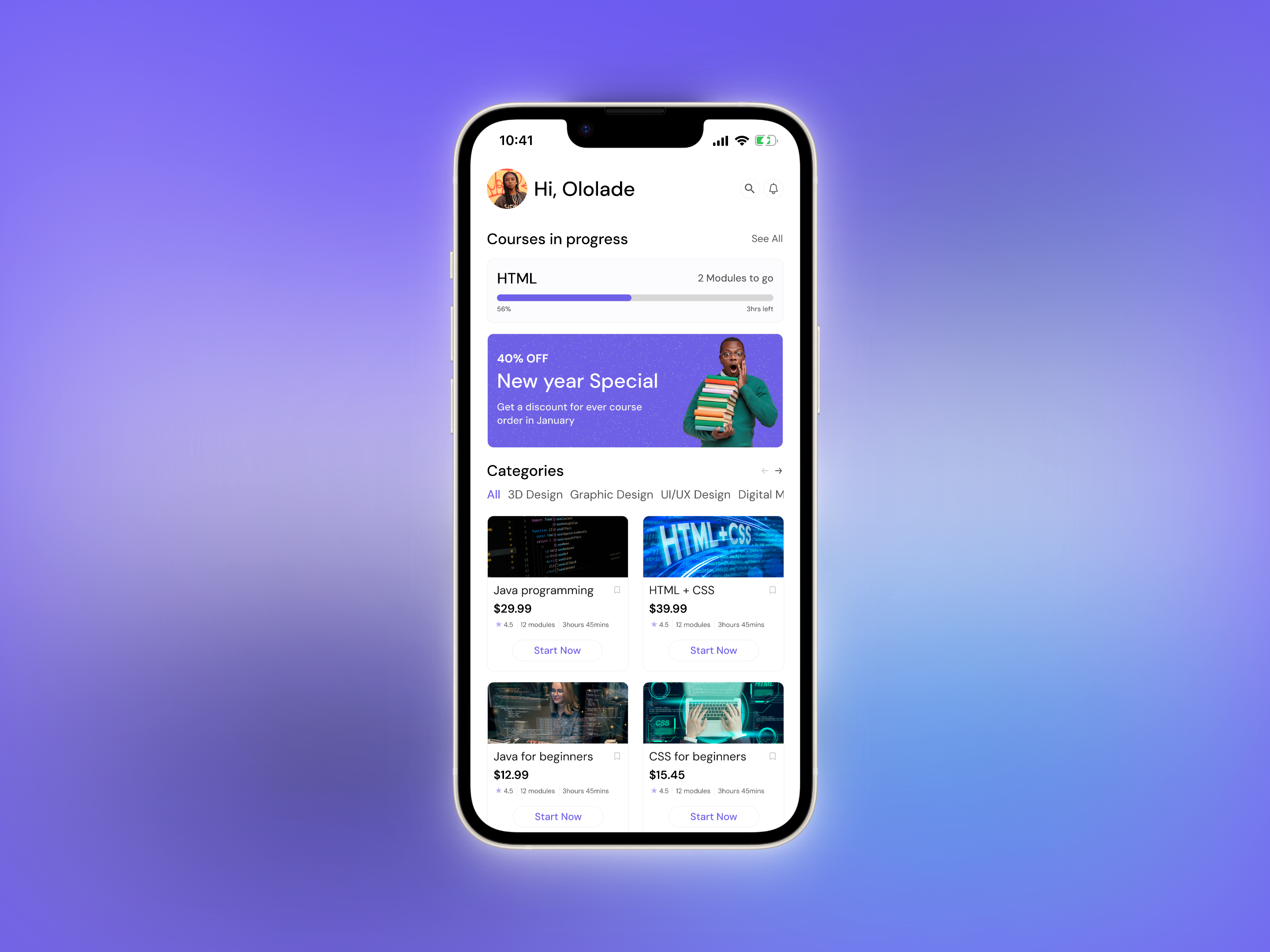 Example of Mobile App Design & 3 Page Website Bonus