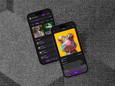 NFT Exchange Mobile app mobile app mobile design ui ui design uiux uiux design visual design
