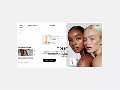 Arrikō – Skincare Landing Page - Animations branding clean cosmetics landing page minimal modern selfcare skincare transitions ui ui animations ux web web design