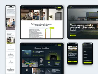 Smart Energy System - Website Design apple brand branding design desktop electric energy graphic design illustration logo mobile mockup sleek solar system tablet ui user interface vector website