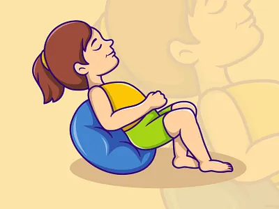 Cute woman cartoon character doing exercise using gym ball cartoon sport cebred cebred toon cute woman exercise gym ball sport woman woman character woman exercise woman mascot