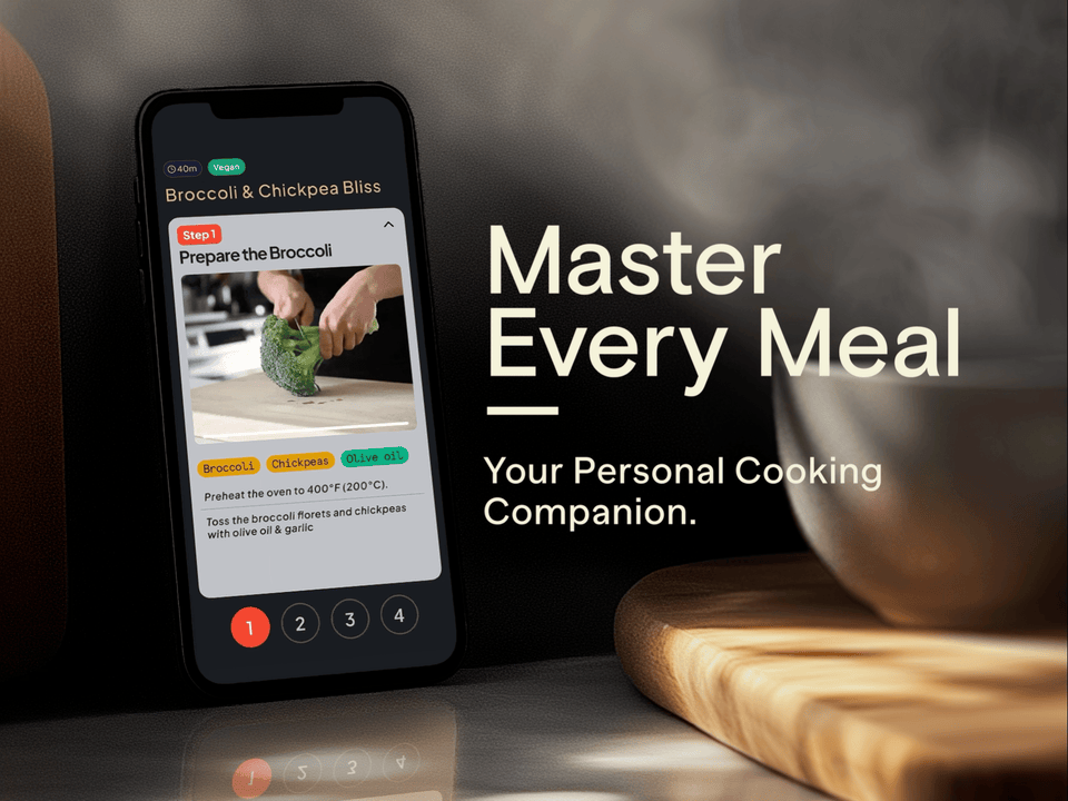 COOKIN' app animation app branding cooking logo motion graphics ui