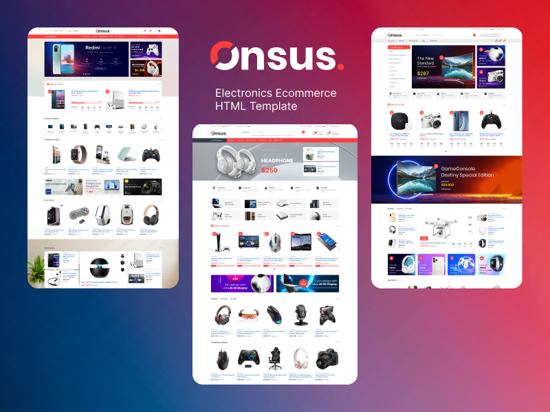 Onsus - Electronics E-commerce HTML Template bootstrap customizable designrush ecommerce ecommercepop ecommercevibe electronics high performance html intuitive uiux modern online store onsus responsive seo optimized techdesign techspark user friendly versatile webglow