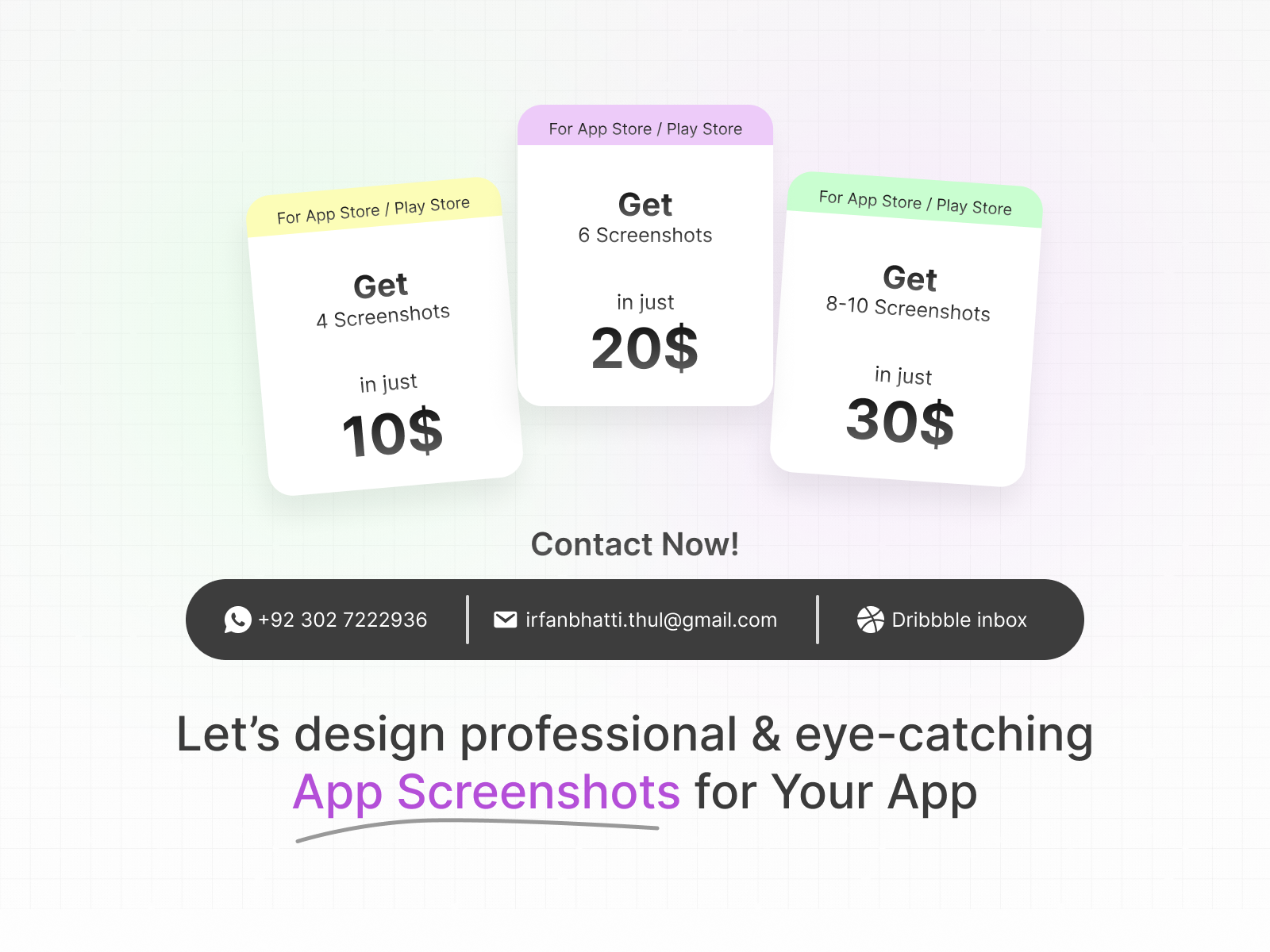 App Screenshots for App Store & Play Store screenshots design app