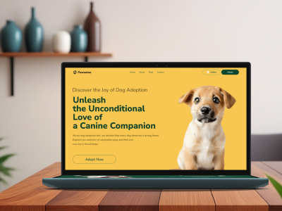 Pawsome - A Dog Adoption Site adoption dog dogadoption friendly landing page love webdesign