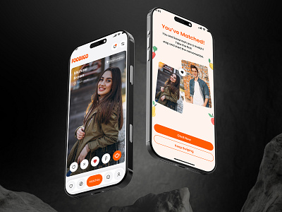 Foodigo AI Dating App ai dating app app design branding dating app dating app design luxury dating matrimony app modern app relationship app tinder app ui uiux