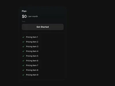 Maximum capacity pricing card in Framer branding card dark mode design design system figma interface pricing pricing card pricing framer ui ui kit ux