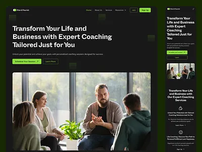 Business & Life Coach website business life coaches ui user experience user interface ux web template website design
