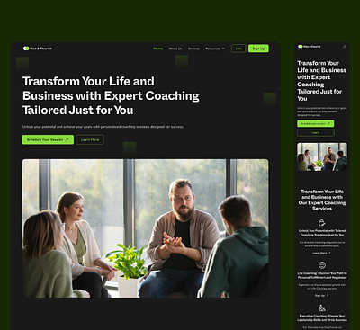 Business & Life Coach website business life coaches ui user experience user interface ux web template website design
