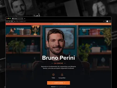 Página de Mentores - Staage design interface page página de vendas sales page site ui ui design uidesign ux ux design uxui webdesign website website design