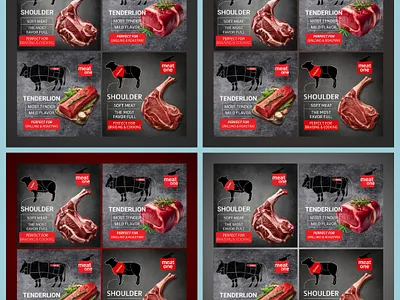Social Media Post Design of Tender Tenderloin Presentation branding cookbook design graphic design