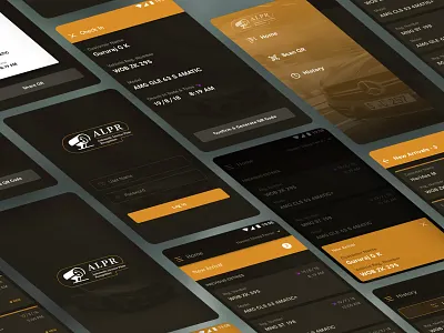 Automatic License Plate Recognition App Design automobile dark mobile ui