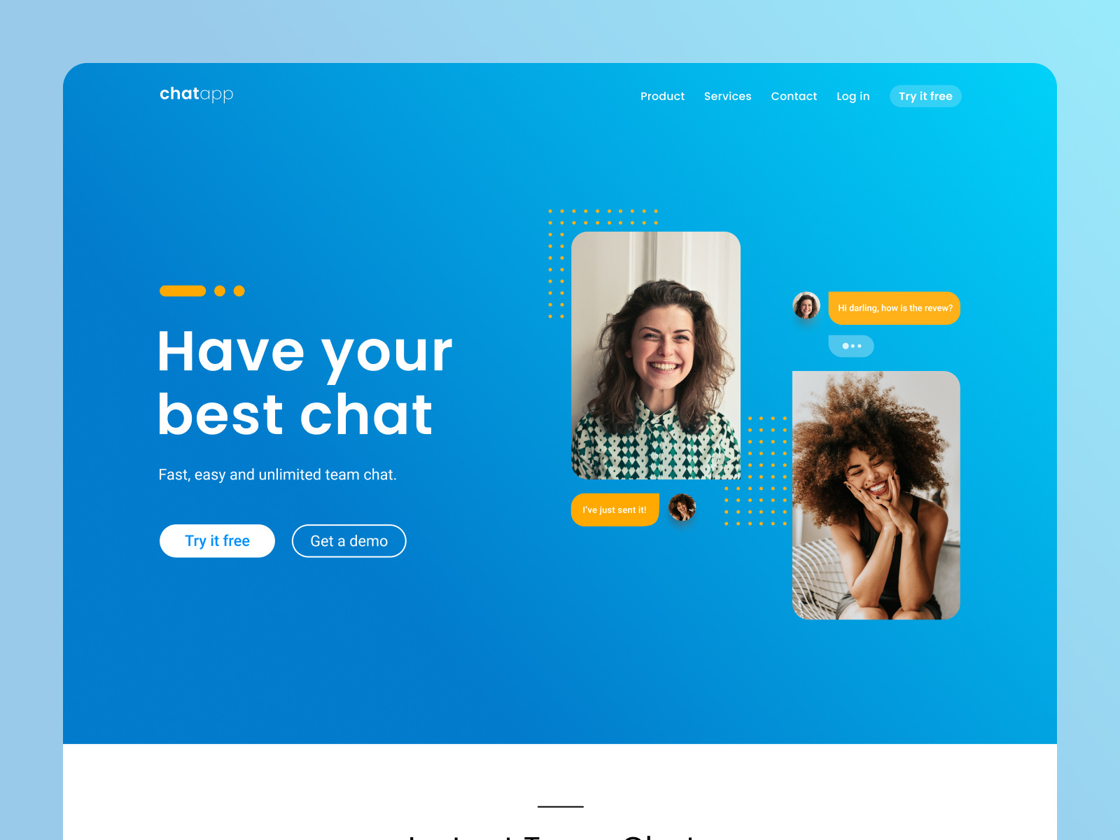 Chatapp Website app figma graphic design logo ui web webflow website