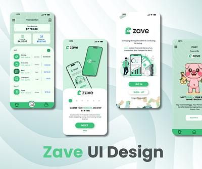 Zave UI Design branding graphic design