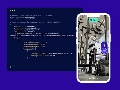 Guru API Graphic branding landing page mobile app uxui